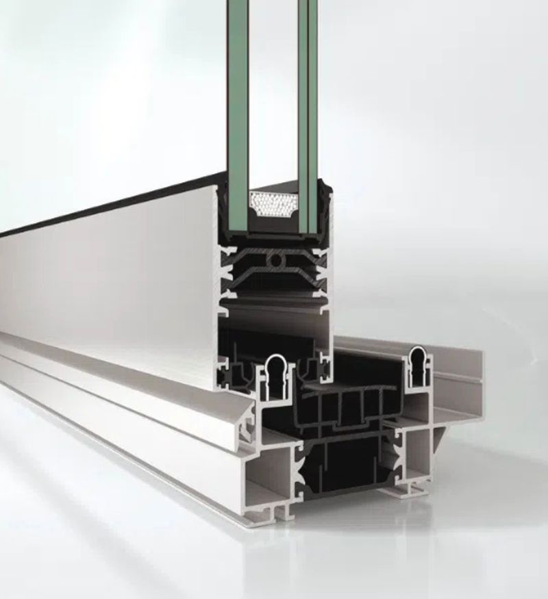 Profil de châssis en aluminium haute isolation pour fenêtres sur mesure à Liège Profil de châssis en aluminium haute isolation pour fenêtres sur mesure à Liège